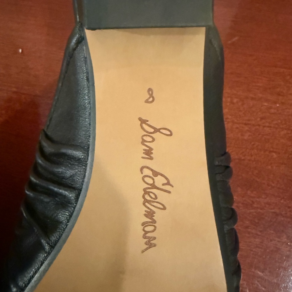 Sam Edelman Black Leather Flat Mules